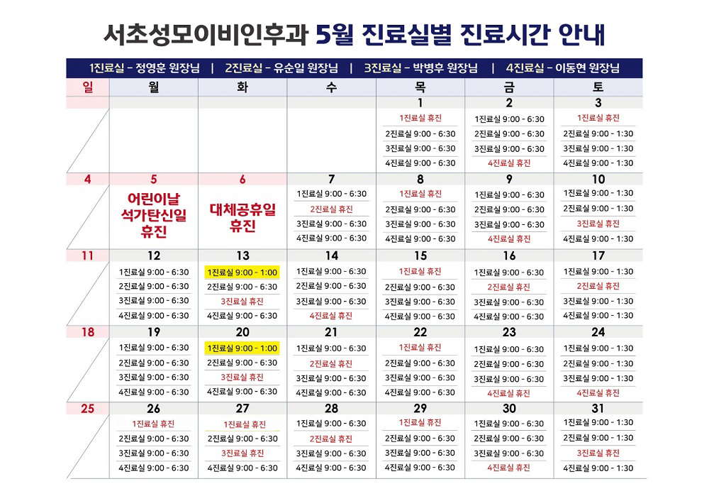 5월 진료